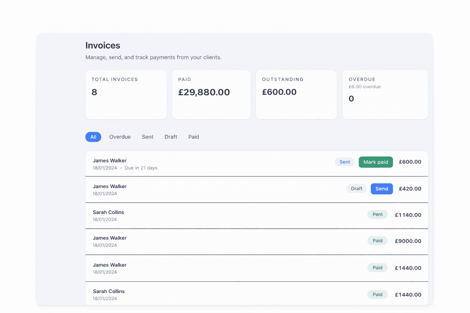 Invoice management in SummitHQ